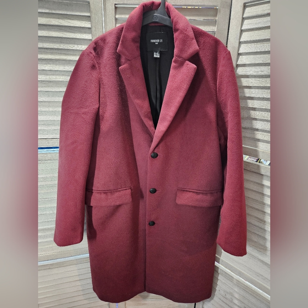 Forever 21 Men Wine Peacoat